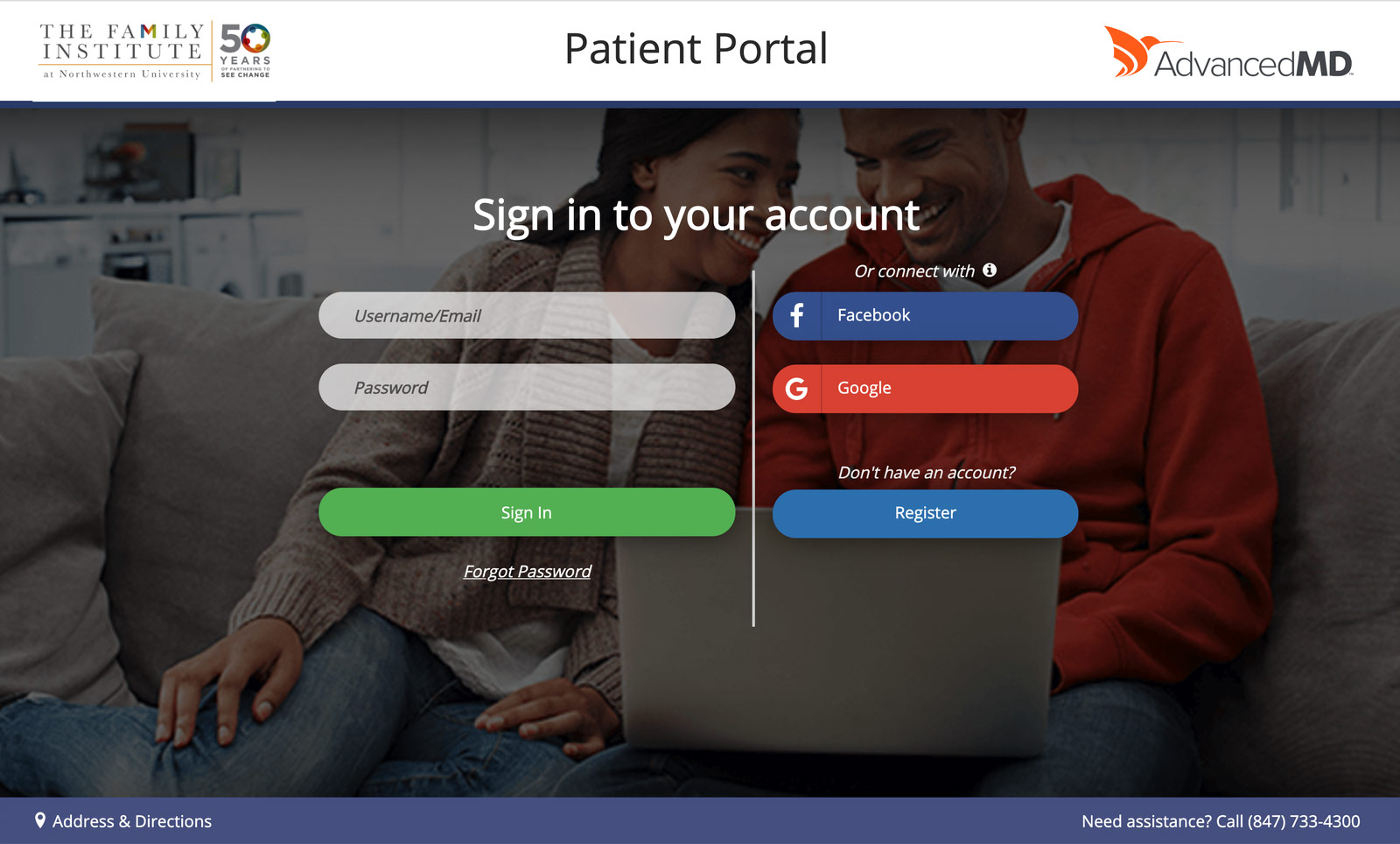 patient portal log in page
