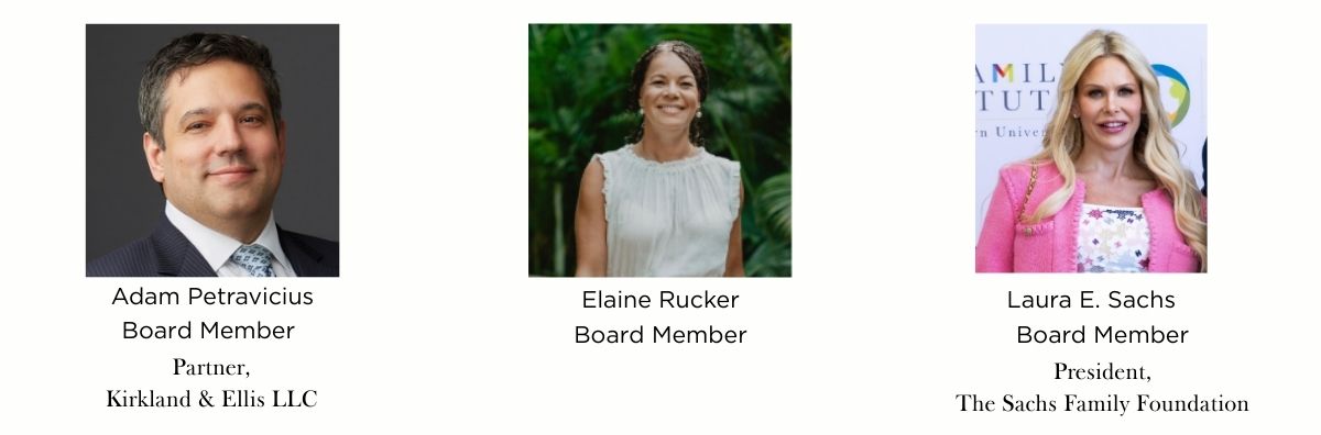 Adam Petravicius, Elaine Rucker, Laura Sachs