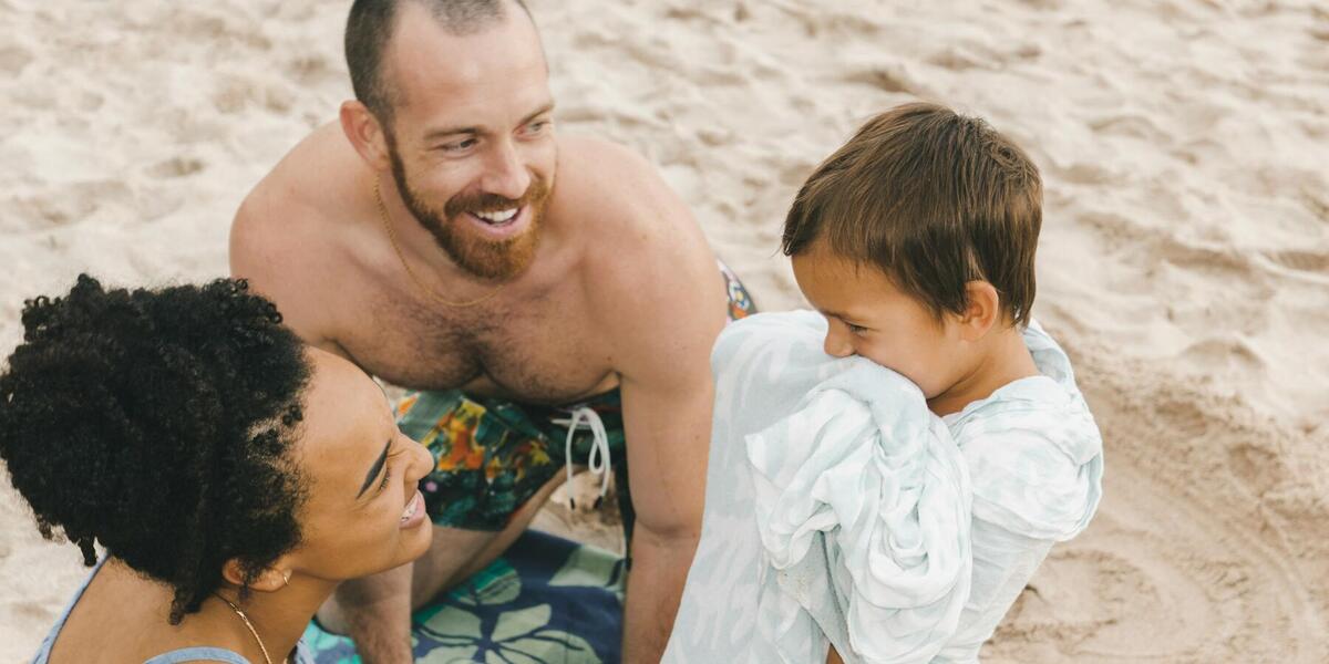family beach