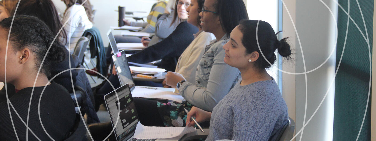 Students seated in a classroom