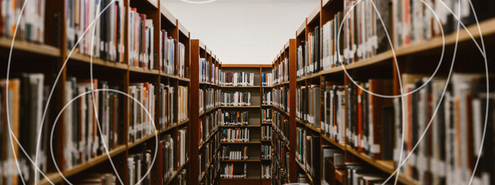 Behavioral Health Resources shelves filled with books