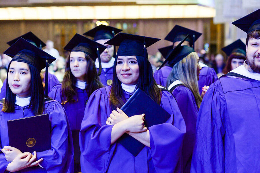 Students at Graduation 